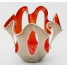 Vase Fazzoletto, verre de Murano, rouge