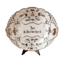 porcelain-plate-silver-wedding-silesia-around-1900