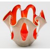 Fazzoletto vase Murano, red